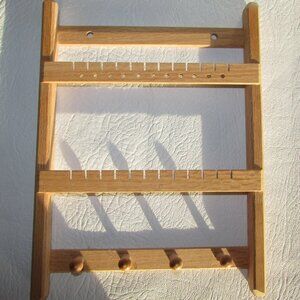 Wooden Jewellery Display Rack Organizer